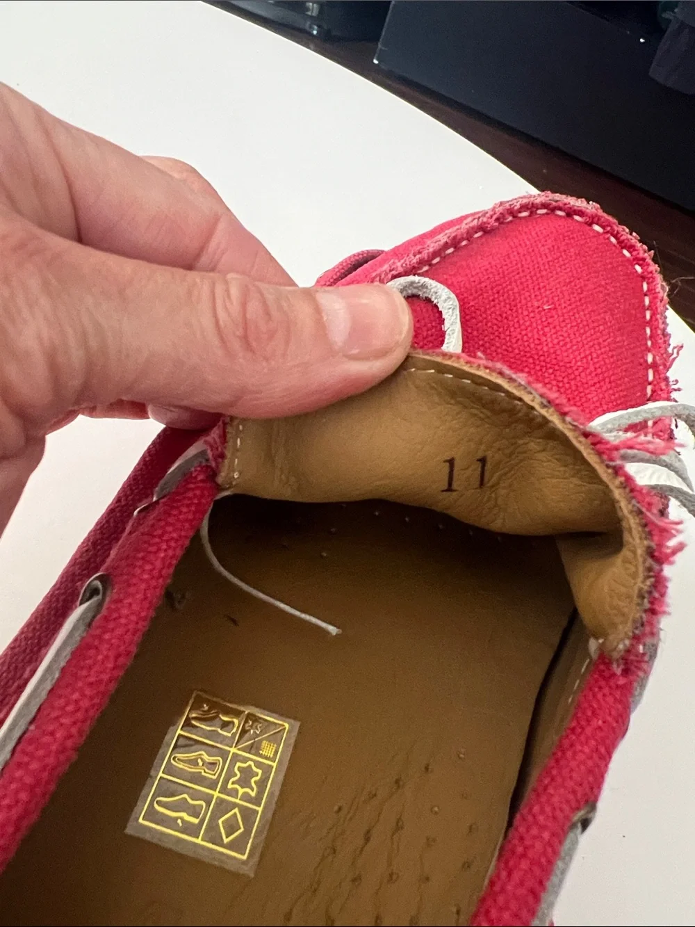 Red Canvas Men’s Boat Shoes with Contrast Laces